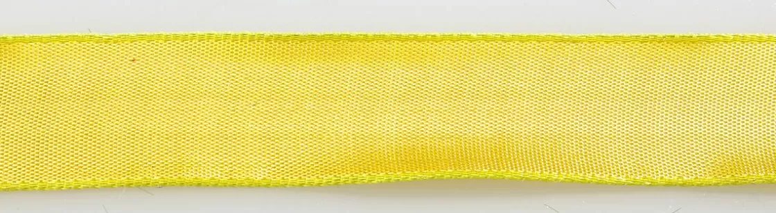 Cintas De Regalo>DecoWoerner Cinta De Tela Con Borde De Alambre, , Anchura 25 Mm amarillo