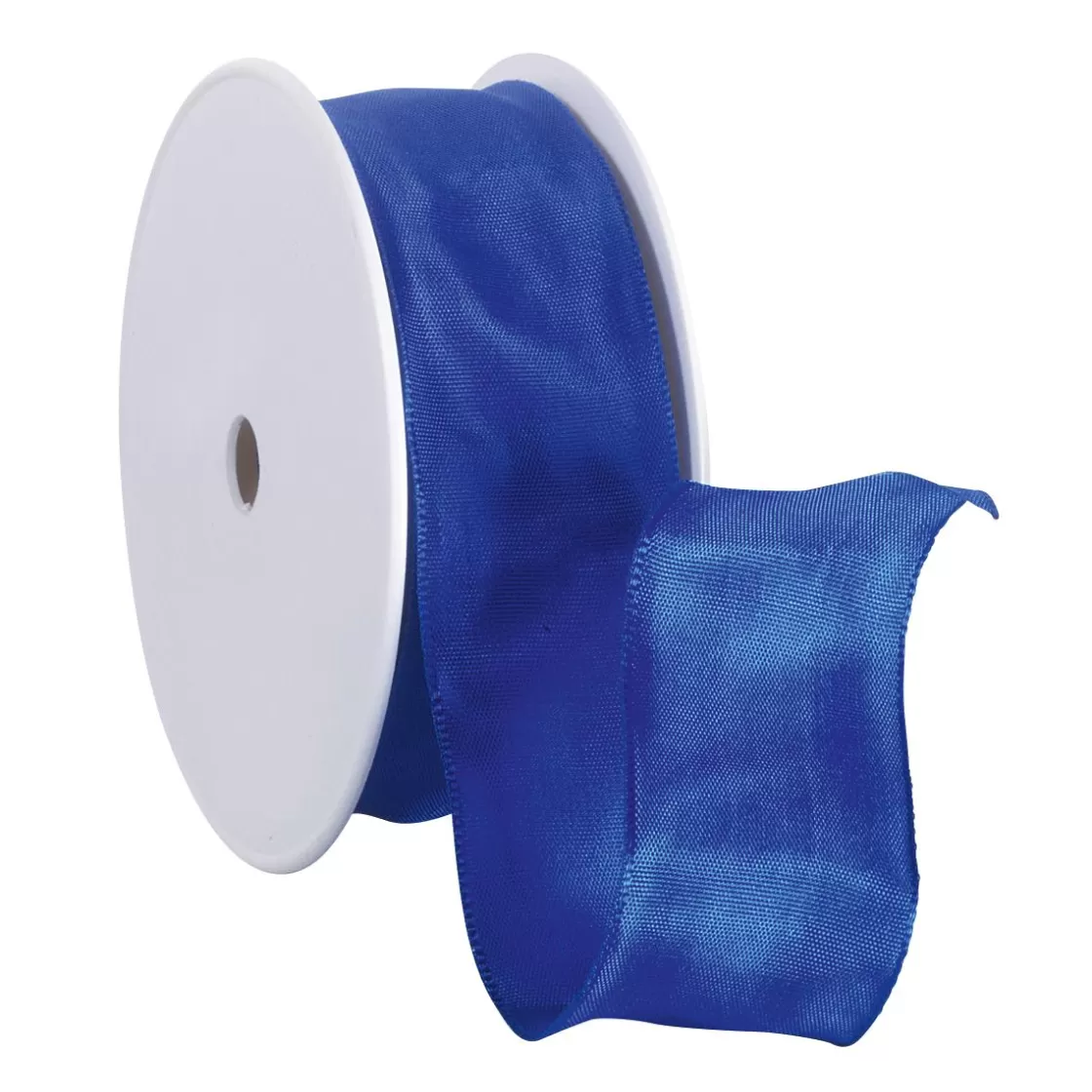 Cintas De Regalo>DecoWoerner Cinta De Tela Con Bordes De Alambre, Color Real, Anchura 40 Mm azul