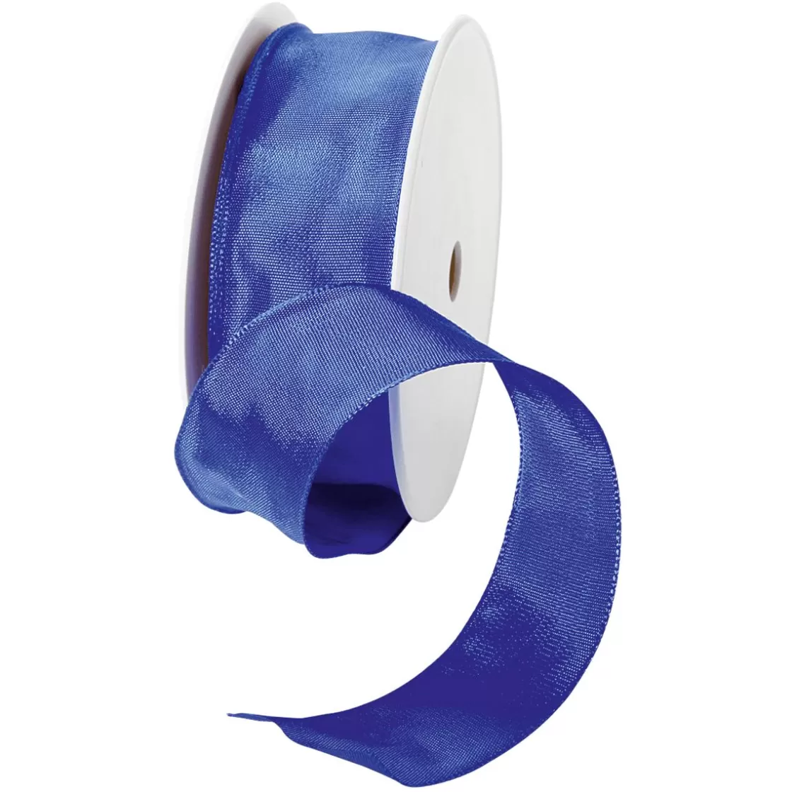 Cintas De Regalo>DecoWoerner Cinta De Tela Con Bordes De Alambre, Color Real, Anchura 40 Mm azul