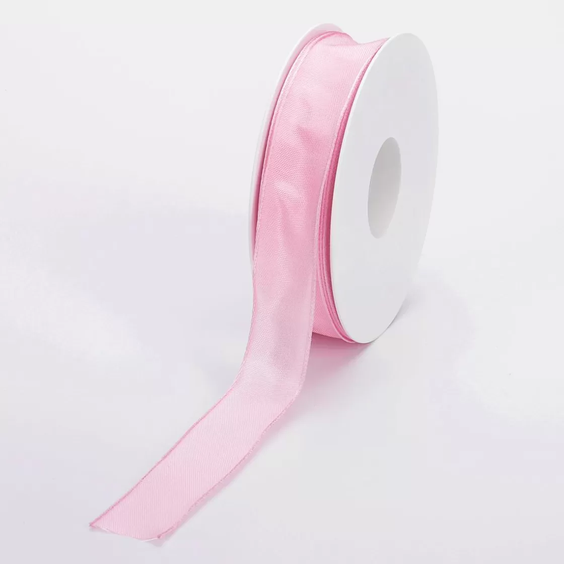 Cintas De Regalo>DecoWoerner Cinta De Tela De Regalo Con Borde De Alambre 25 Mm X 25 M rosa