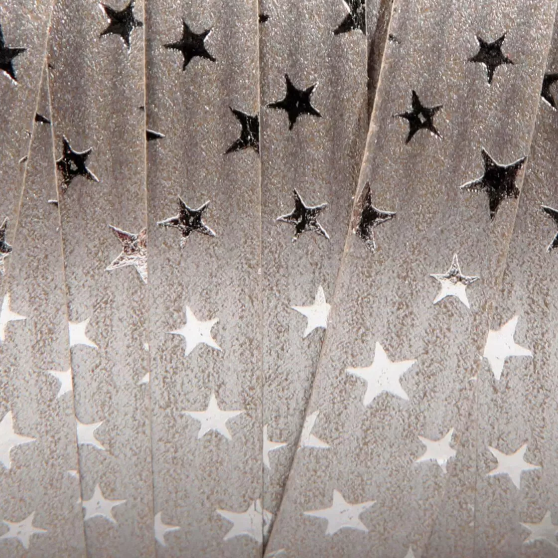 Cintas De Regalo>DecoWoerner Cinta Rizada De Poliéster "Estrellas", 10 Mm, 100 M, plata