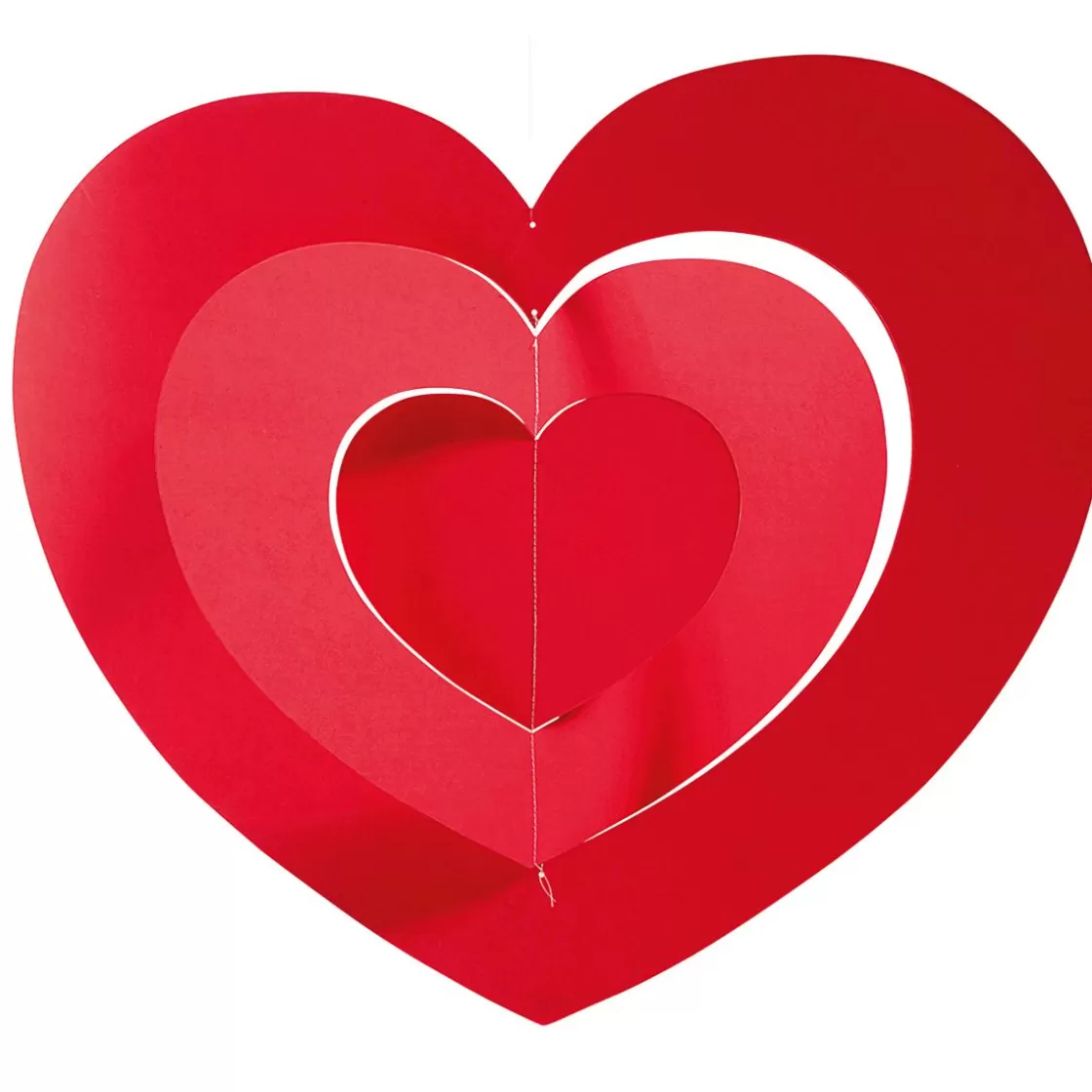 Decoración Temática>DecoWoerner Colgante De Corazones XXL Ø 85 Cm, Poco Inflamable rojo
