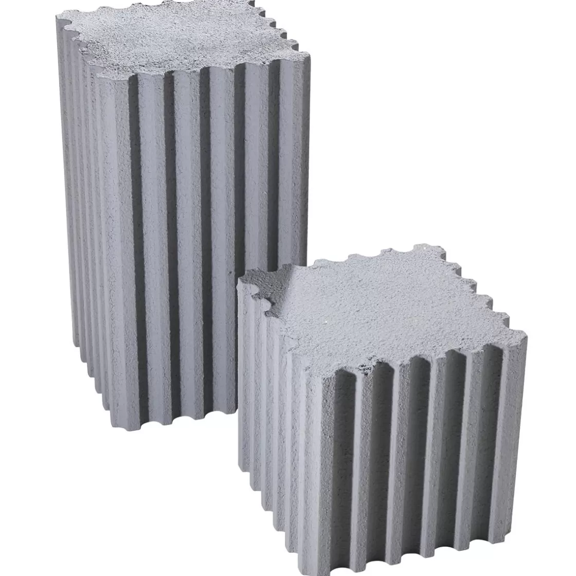 Expositores Para Tiendas>DecoWoerner Conjunto De Columnas Decorativas "Hormigón" Altura 30/55 Cm Gris