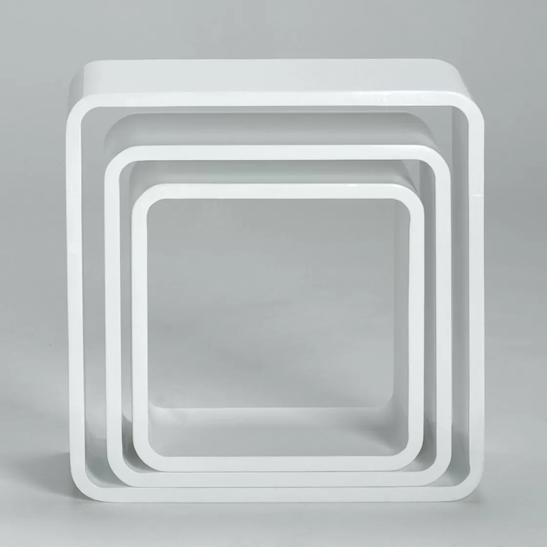 Expositores Para Tiendas>DecoWoerner Conjunto De Estantes "Cubo" Color 3 Pz. blanco