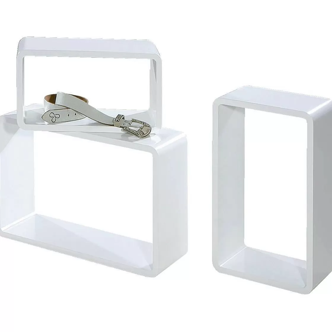 Expositores Para Tiendas>DecoWoerner Conjunto De Estantes "Lounge" Color 3 Pz. blanco