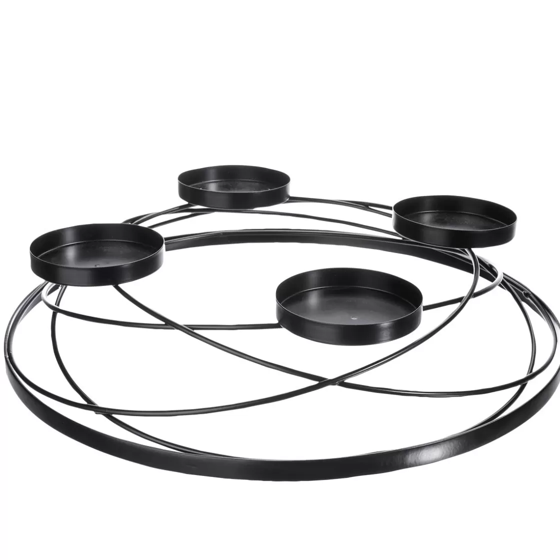 Coronas De Navidad>DecoWoerner Corona De Adviento De Metal 45 Cm Ø negro