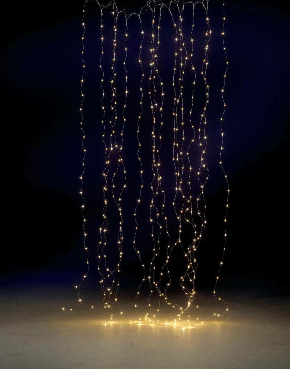 Luces De Navidad>DecoWoerner Cortina De Luces LED Con Alambre Para Exteriores, 384 LED, 240 X 160 Cm plata