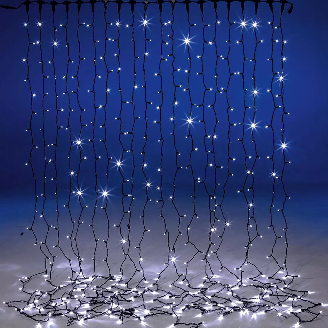 Luces De Navidad>DecoWoerner Cortina De Luces LED Para Exteriores, 1500 LED, 900 X 200 Cm negro