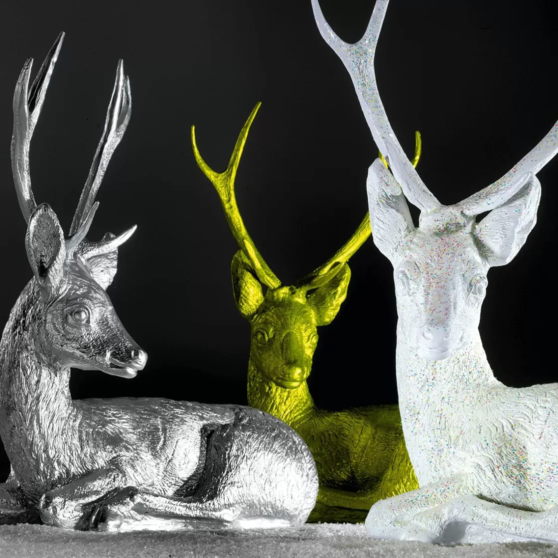 Decoración De Animales>DecoWoerner Corzo Macho Decorativo, Longitud: 70 Cm plata