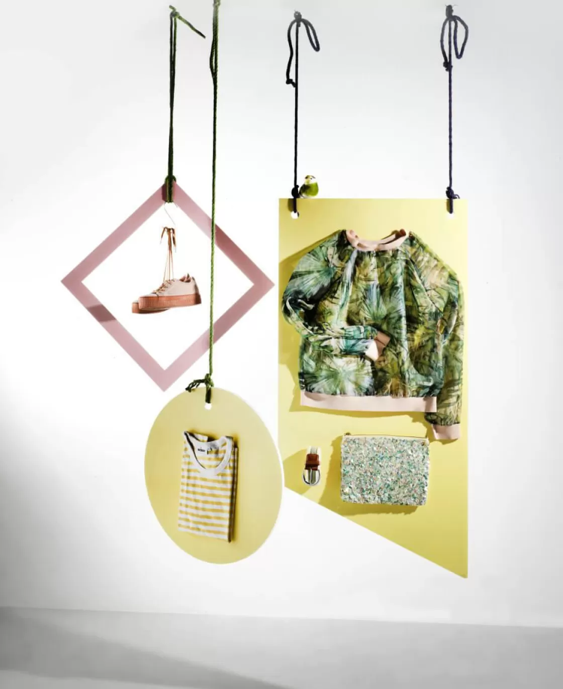 Decoración De Primavera>DecoWoerner Círculo De Panel Decorativo De 50 Cm Ø Pastel/blanco verde