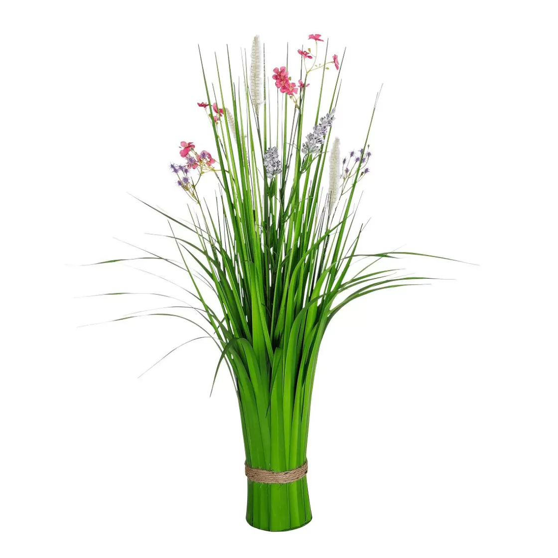 Decoración De Primavera | Hierba Decorativa>DecoWoerner Césped Artificial Decorativo Con Flores s 65 Cm rosa