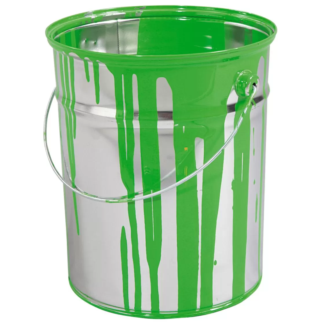 Decoración Temática>DecoWoerner Cubo De Pintura Decorativa De 23 Cm De Alto, verde