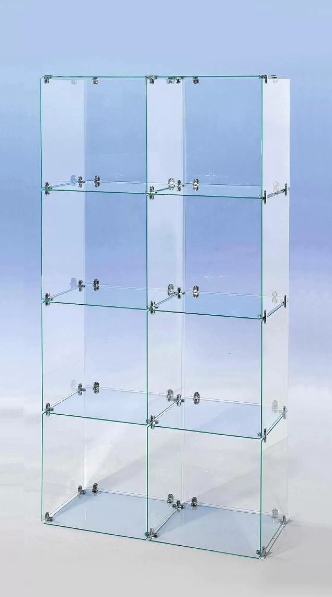 Expositores Para Tiendas>DecoWoerner Escaparate Cúbica De Vidrio De Bricolaje, Con Paredes Traseras Altura 165 Cm transparente