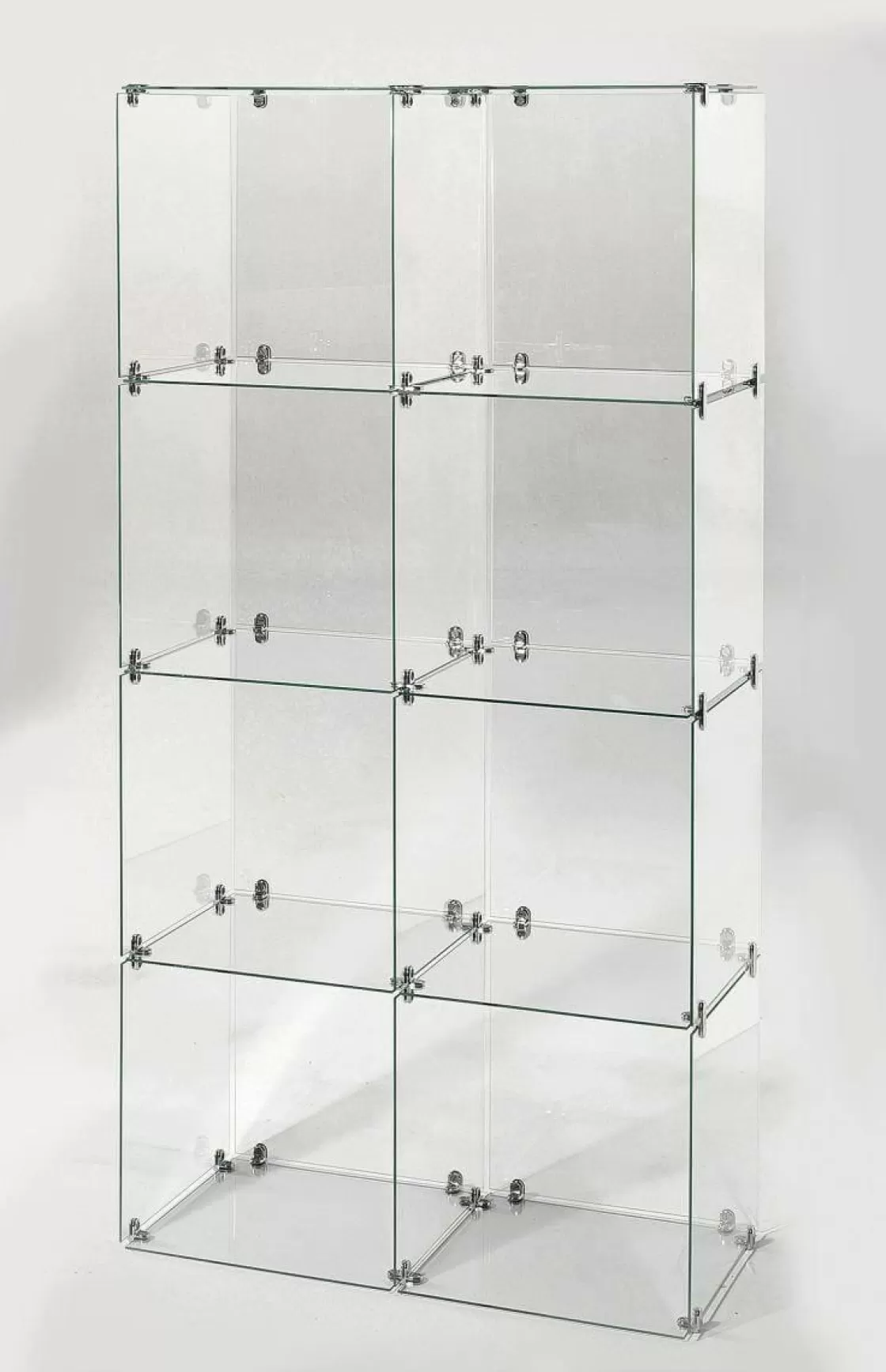 Expositores Para Tiendas>DecoWoerner Escaparate Cúbica De Vidrio De Bricolaje, Sin Paredes Traseras, Altura 165 Cm transparente