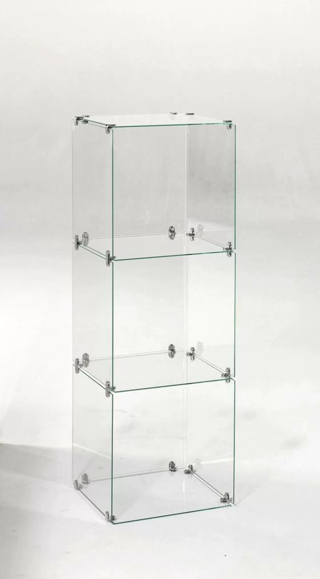 Expositores Para Tiendas>DecoWoerner Escaparate Cúbico De Vidrio De Bricolaje, Con Pared Trasera, Altura 124 Cm transparente