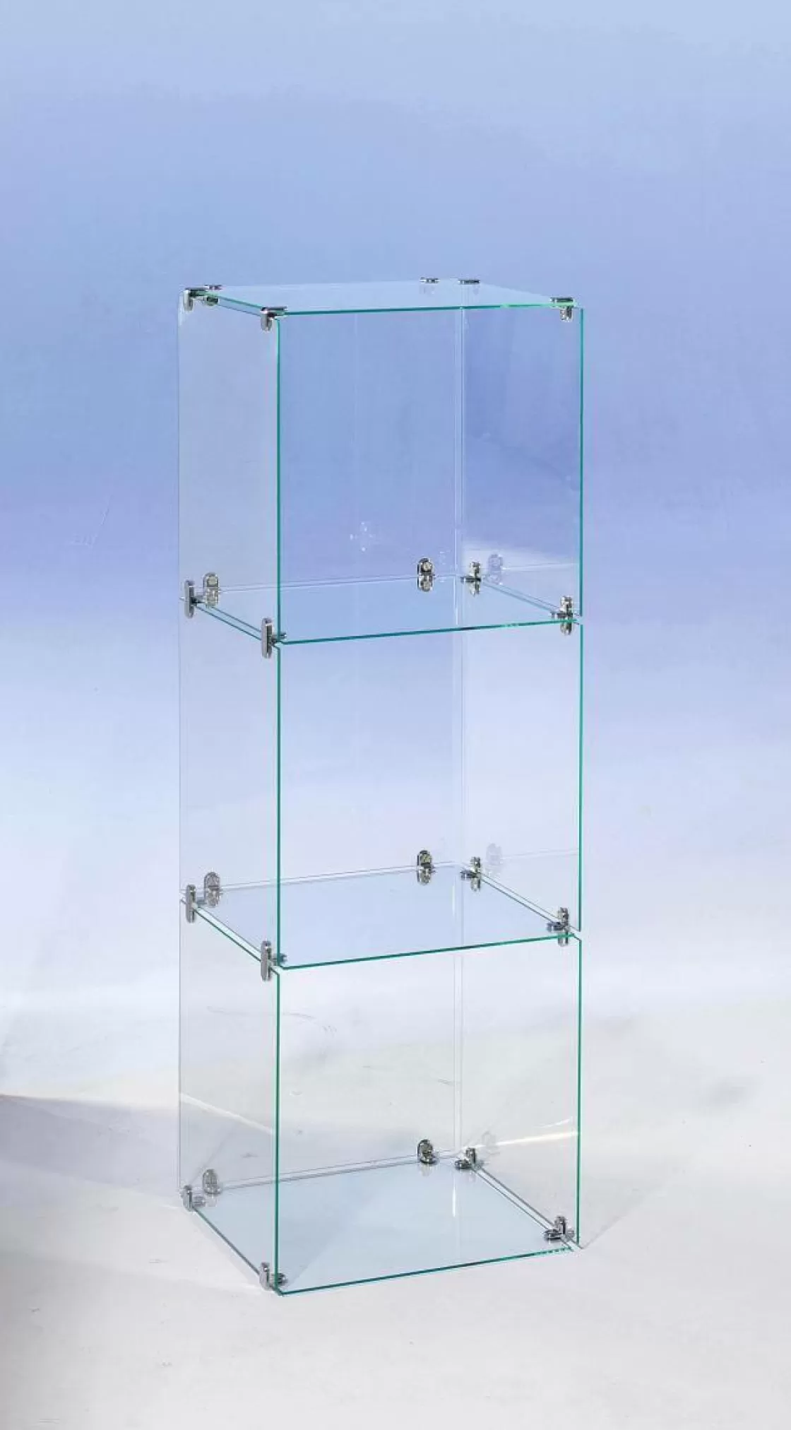 Expositores Para Tiendas>DecoWoerner Escaparate Cúbico De Vidrio De Bricolaje, Con Pared Trasera, Altura 124 Cm transparente