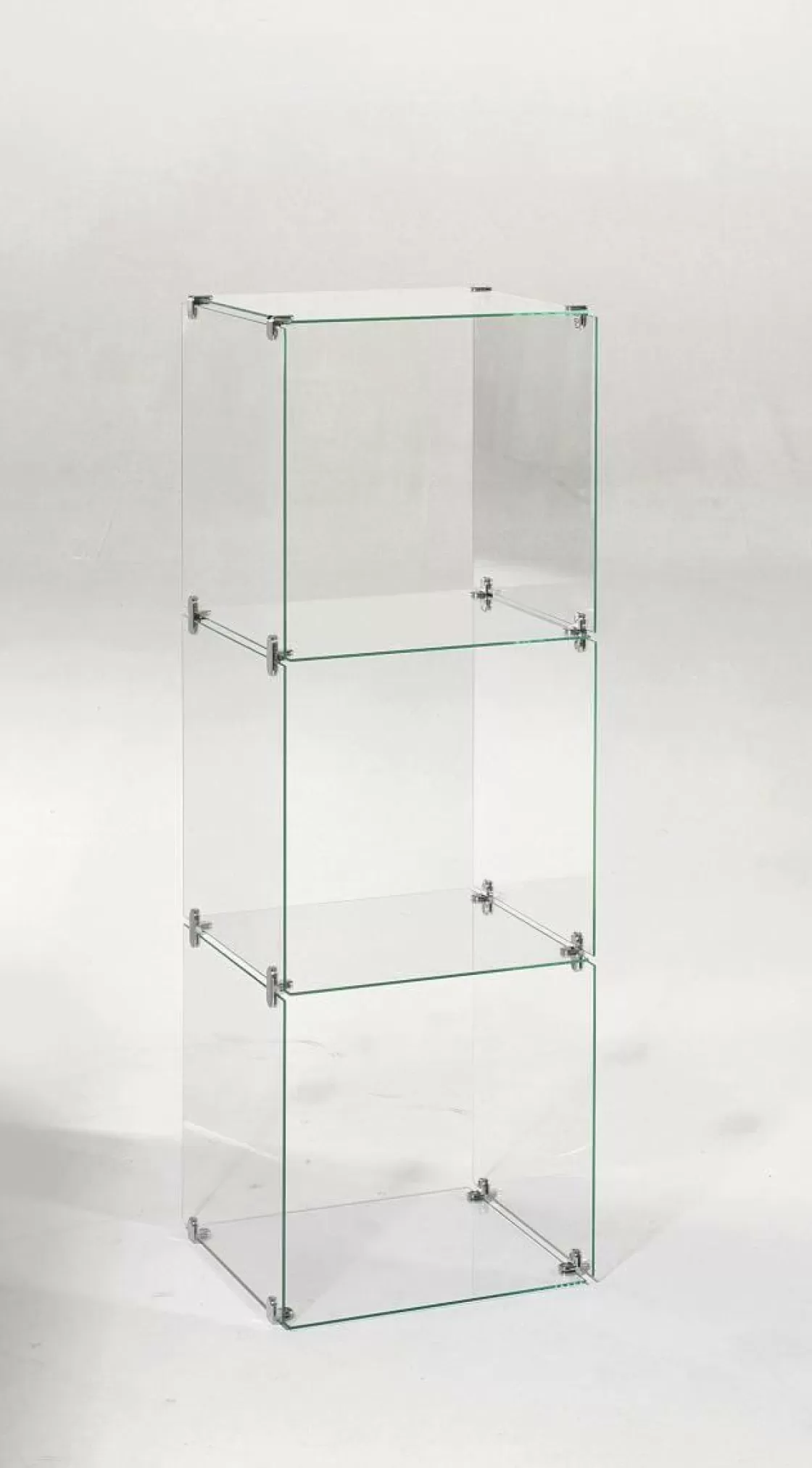 Expositores Para Tiendas>DecoWoerner Escaparate Cúbico De Vidrio De Bricolaje, Sin Paredes Traseras, Altura 124 Cm transparente