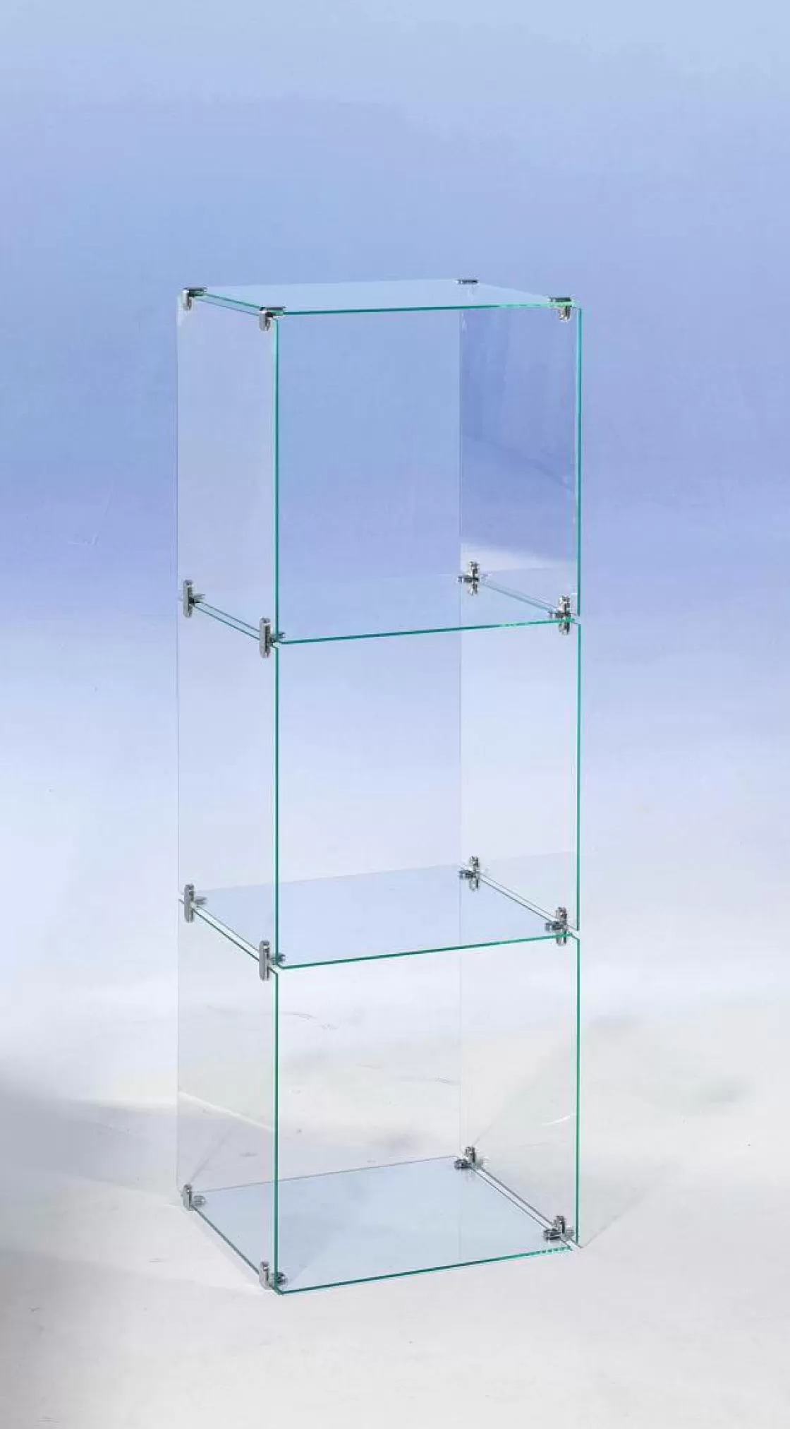 Expositores Para Tiendas>DecoWoerner Escaparate Cúbico De Vidrio De Bricolaje, Sin Paredes Traseras, Altura 124 Cm transparente