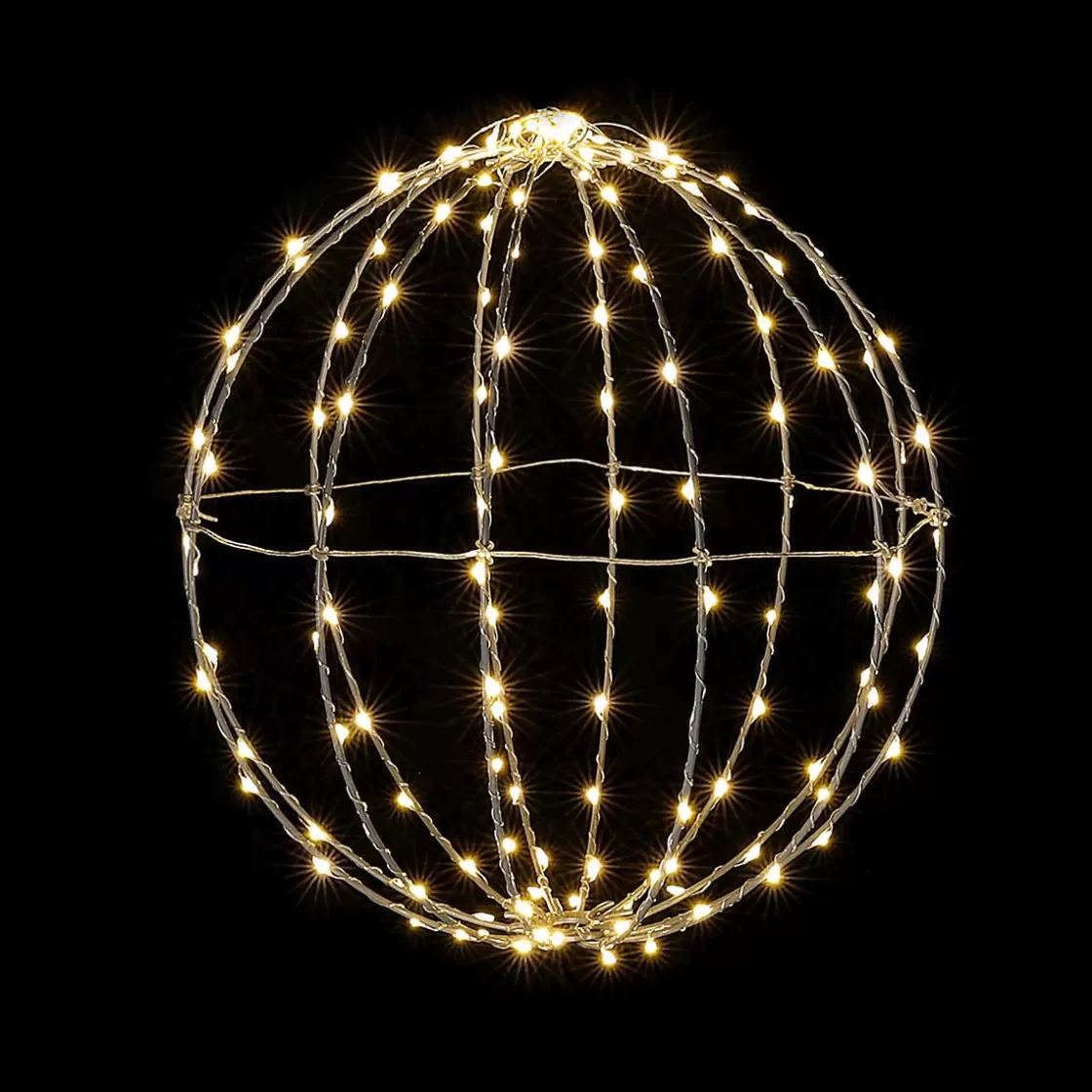 Luces De Navidad>DecoWoerner Esfera Luminosa LED Para Exteriores, LED Cálido - Blanco, Ø 30 Cm plata