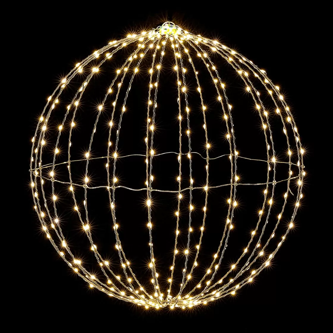 Luces De Navidad>DecoWoerner Esfera Luminosa LED Para Exteriores, LED Cálido - Blanco, Ø 50 Cm plata