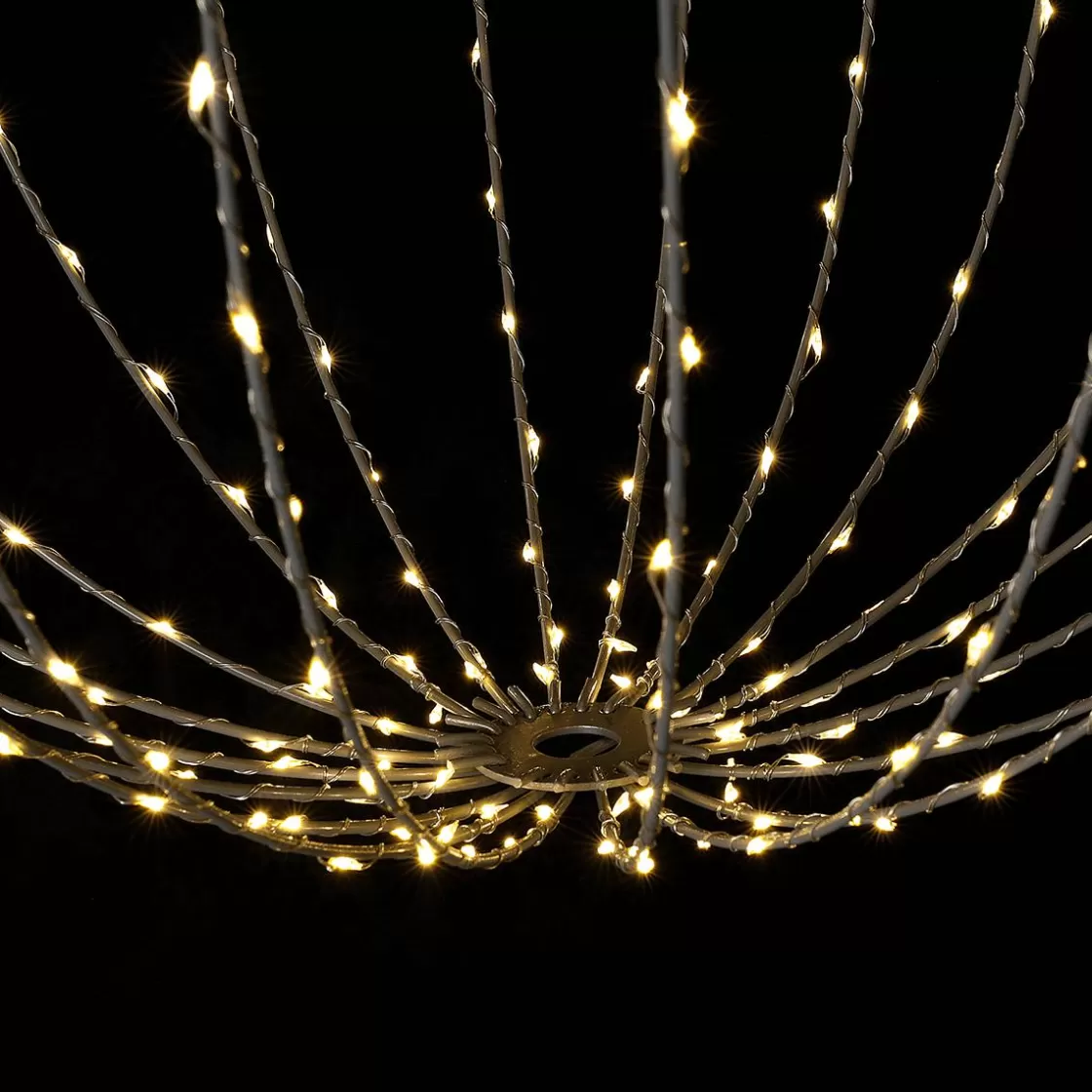 Luces De Navidad>DecoWoerner Esfera Luminosa LED Para Exteriores, LED Cálido - Blanco, Ø 50 Cm plata