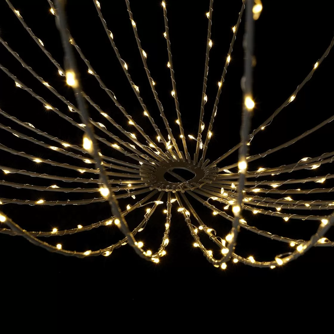 Decoración Navideña Xxl | Luces De Navidad>DecoWoerner Esfera Luminosa LED Para Exteriores, LED Cálido - Blanco, Ø 80 Cm plata