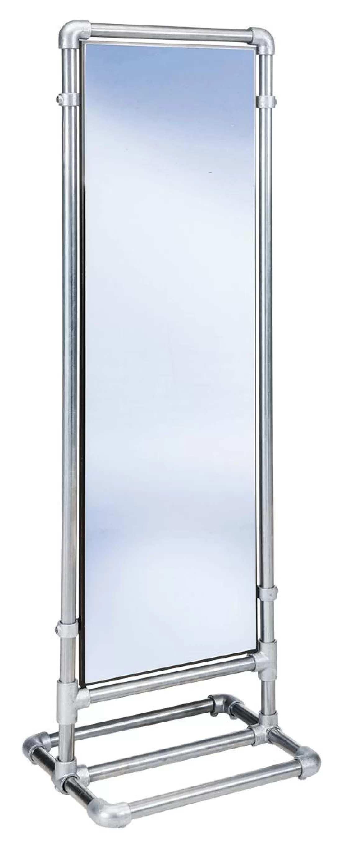 Expositores Para Tiendas>DecoWoerner Espejo De Para Probador "Factory" Altura 180 Cm plata