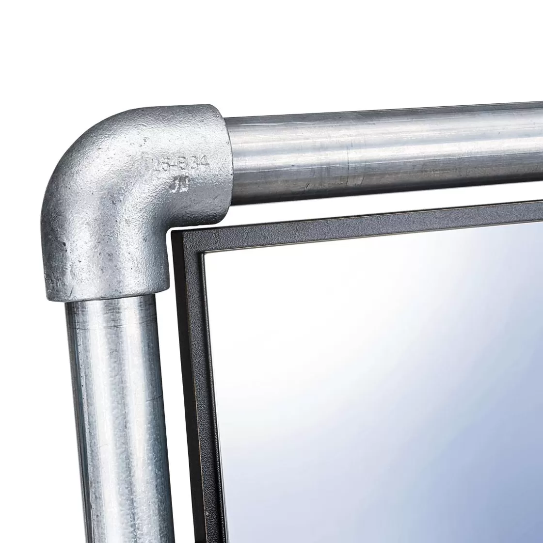 Expositores Para Tiendas>DecoWoerner Espejo De Para Probador "Factory" Altura 180 Cm plata