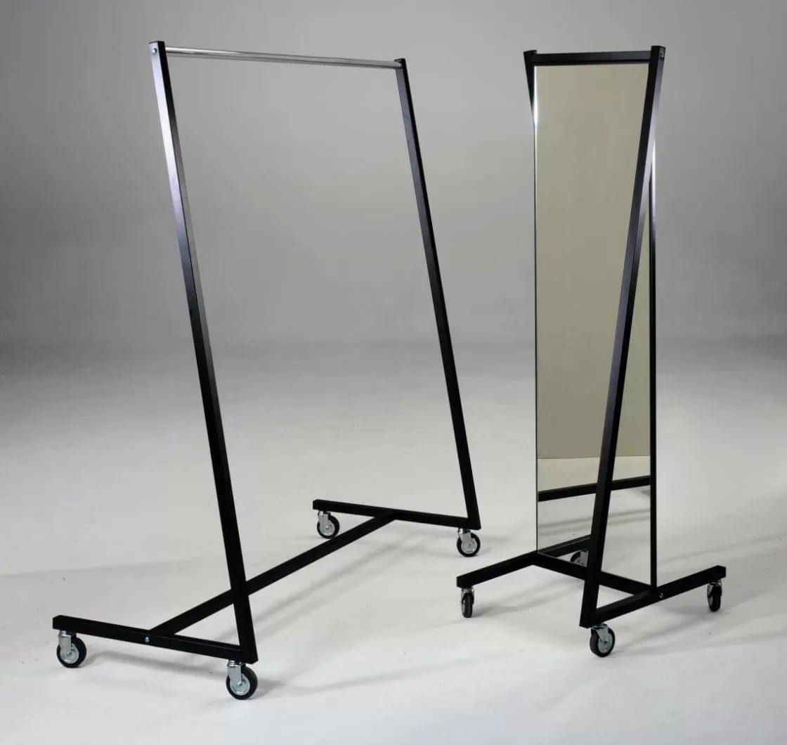 Expositores Para Tiendas>DecoWoerner Espejo De Probador Y De Pared VOGUE Altura 168 Cm Gris