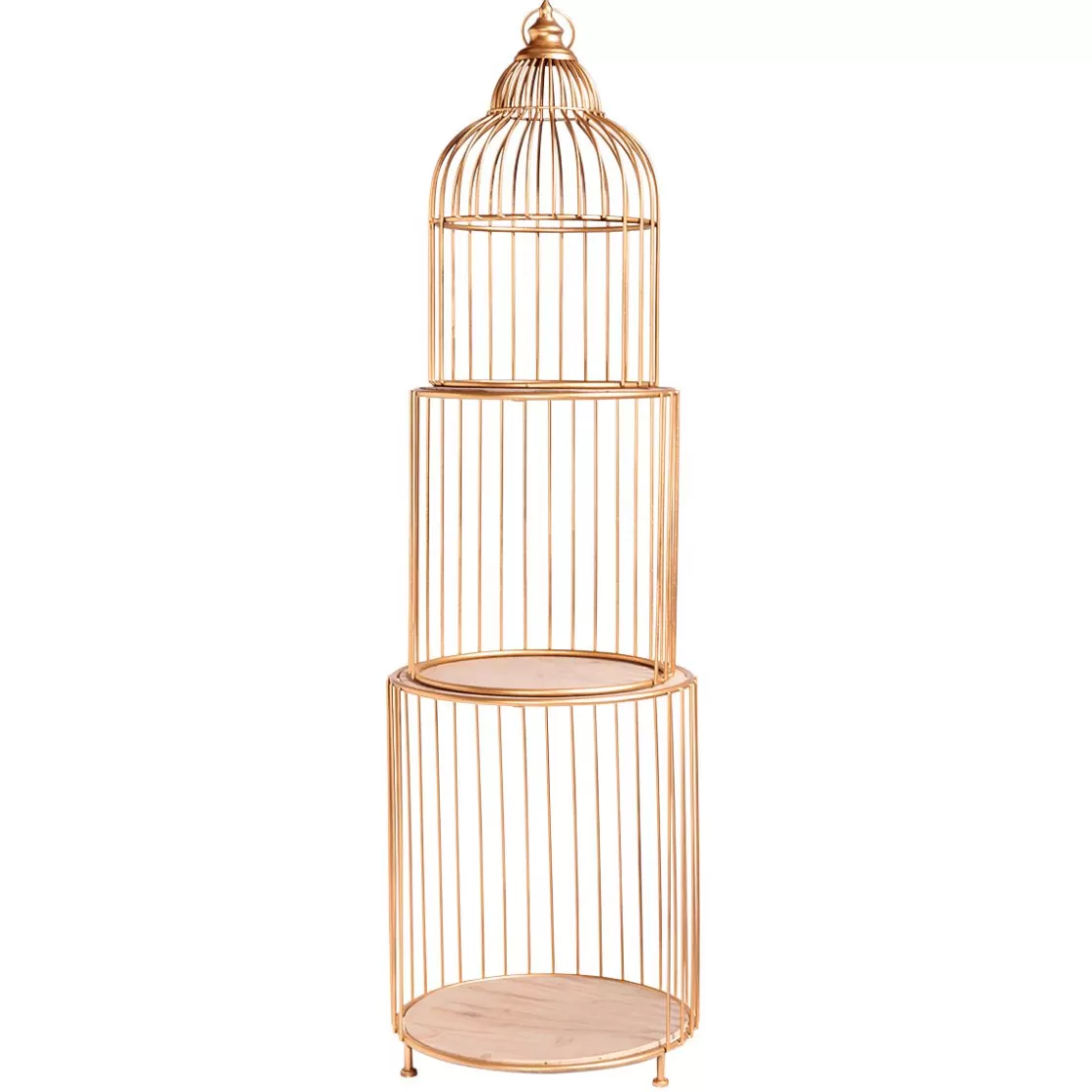 Decoración De Primavera>DecoWoerner Estantería De Jaula De Pájaro, Altura 140 Cm, Calidad B oro