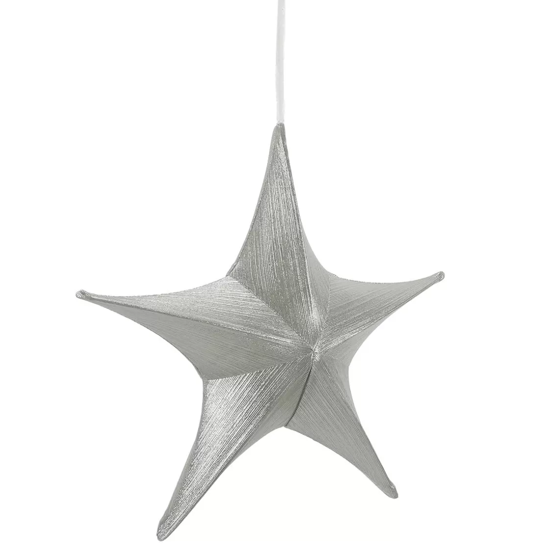 Decoración Temática | Decoración Navideña Xxl>DecoWoerner Estrella Plegable De Tela Decorativa En Metalizada Con Cremallera plata