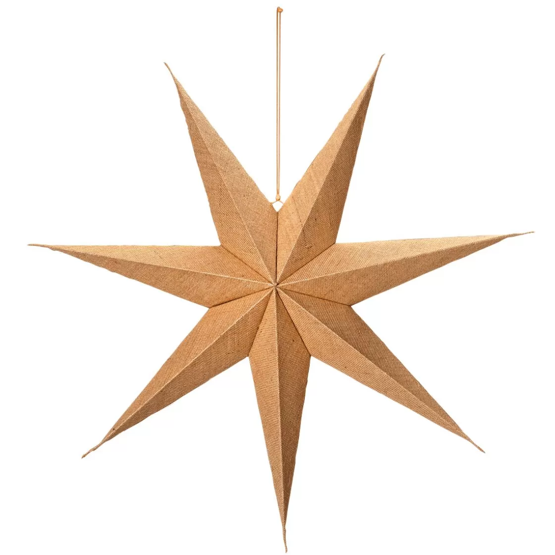 Estrella De Navidad>DecoWoerner Estrella Plegable Recubierta De Yute 45 Cm marrón