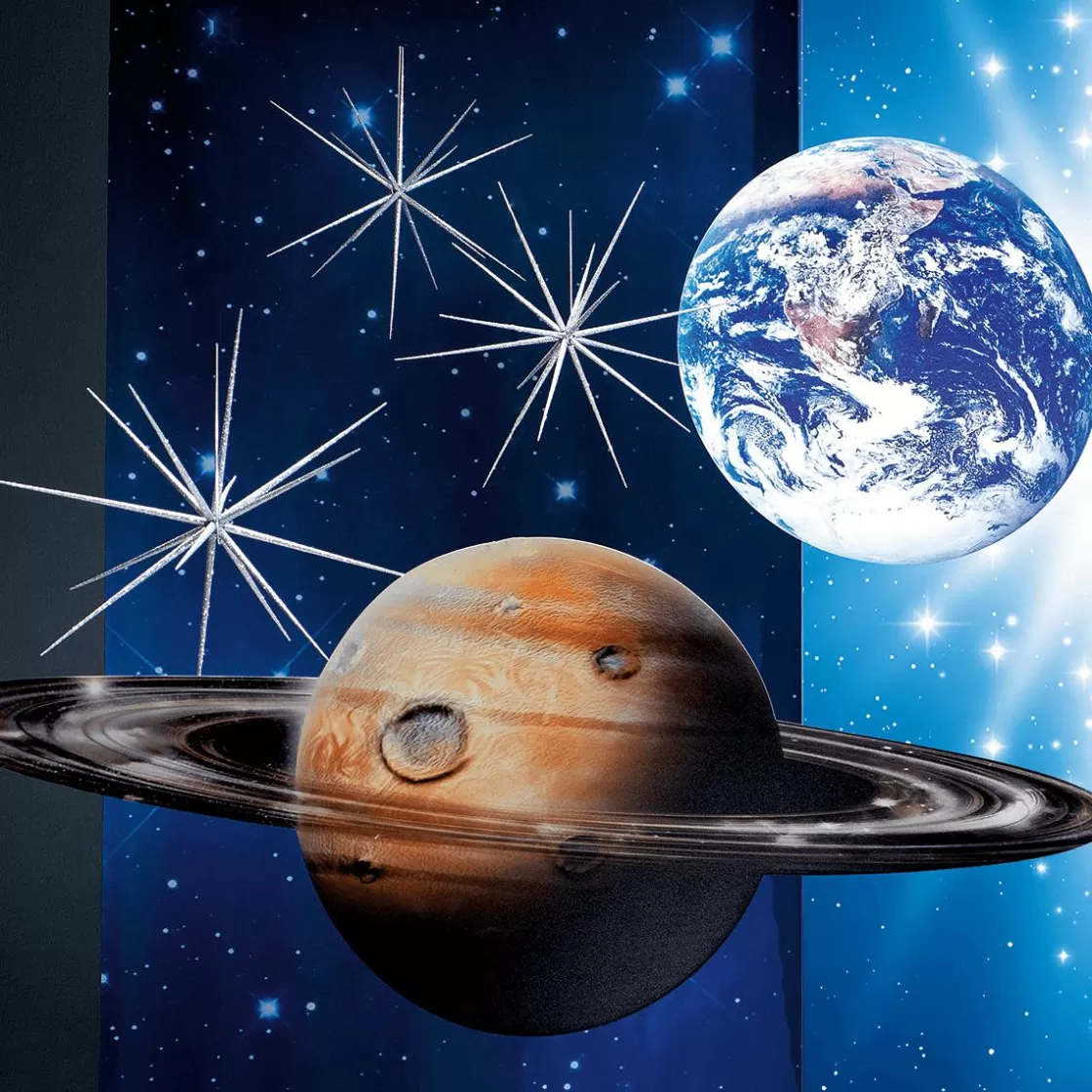 Estrella De Navidad>DecoWoerner Estrella Sputnik, Color Plateado, Ø 60 Cm plata
