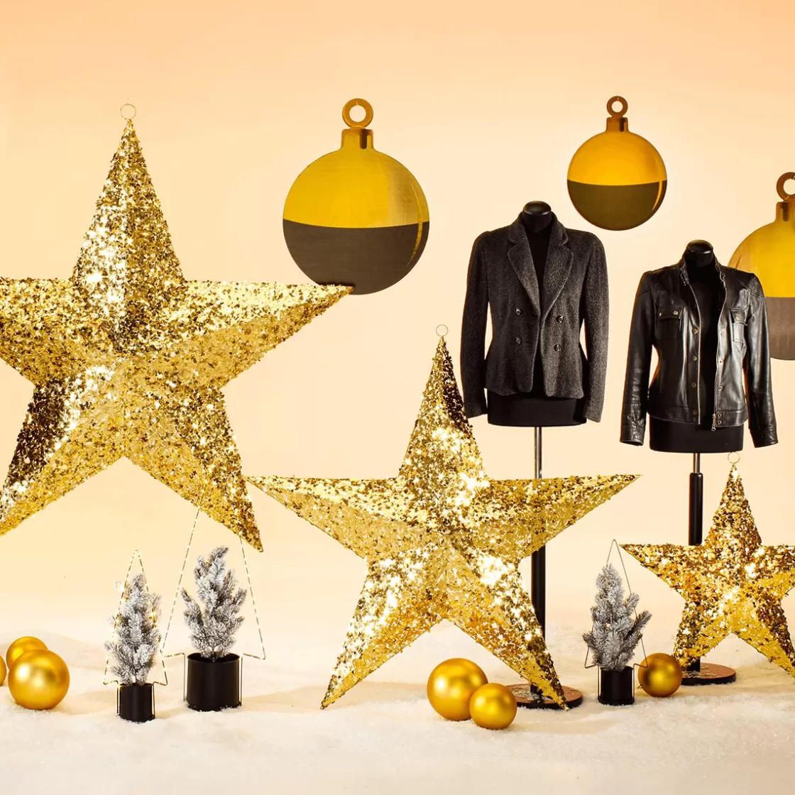 Decoración Navideña Xxl>DecoWoerner Expositor De Bolas De Navidad 35 X 46 Cm Oro negro