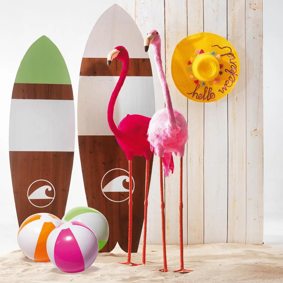 Decoración De Verano>DecoWoerner Expositor De Madera "Tabla De Surf" 130 X 40 Cm multicolor