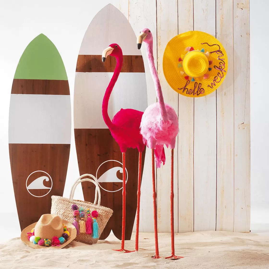Decoración De Verano>DecoWoerner Expositor De Madera "Tabla De Surf" 130 X 40 Cm multicolor