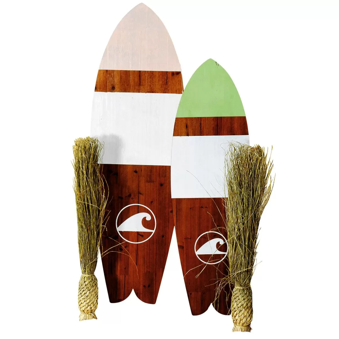 Decoración De Verano>DecoWoerner Expositor De Madera "Tabla De Surf" 130 X 40 Cm multicolor
