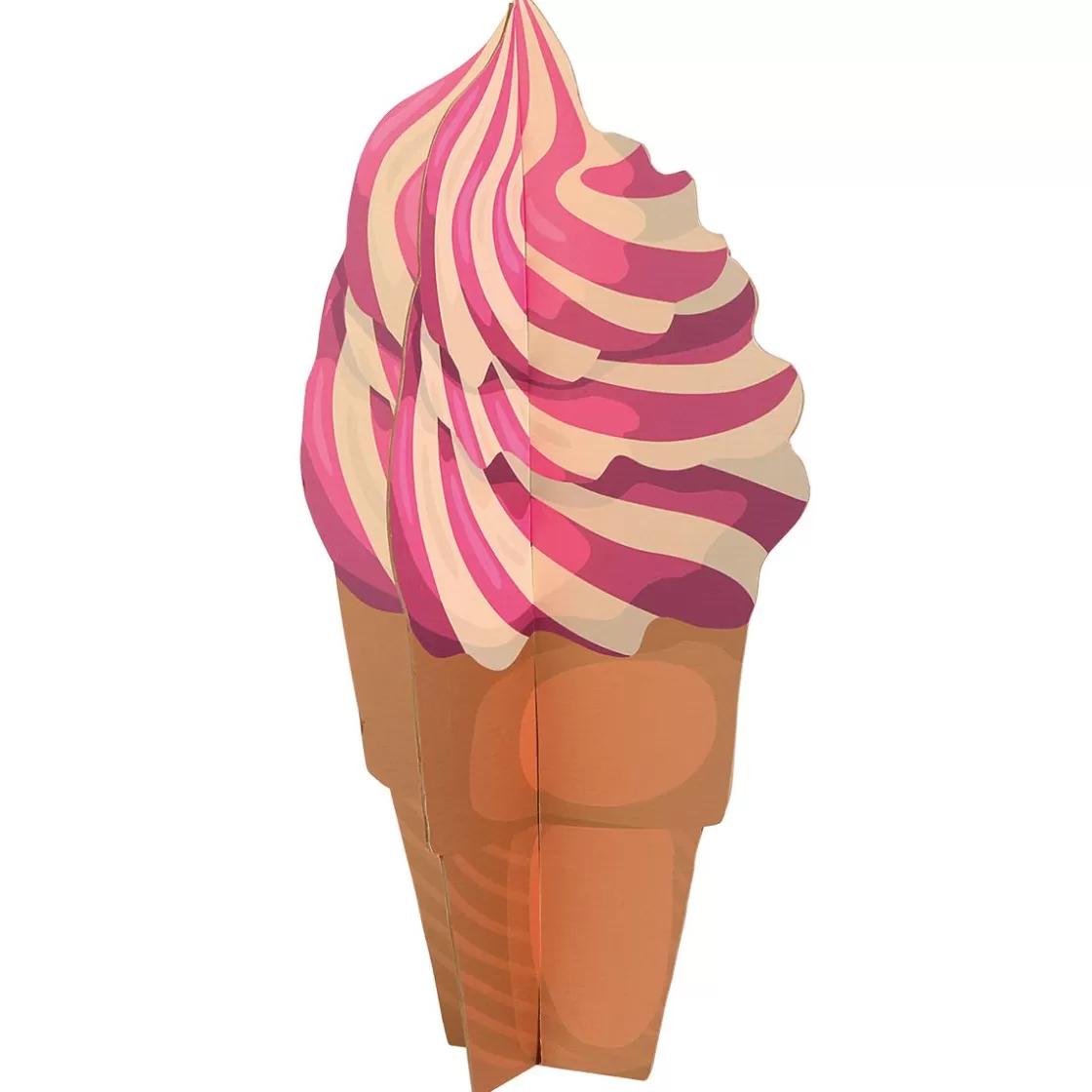 Decoración De Verano>DecoWoerner Expositor Decorativo Helado Suave, Altura 75 Cm rosa