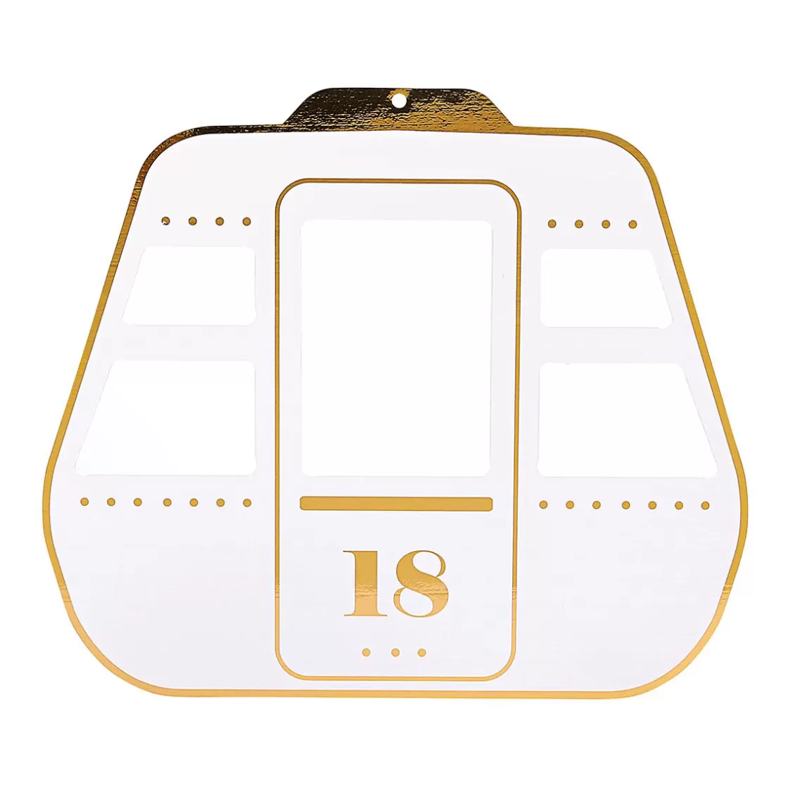 Decoración De Invierno>DecoWoerner Expositor Góndola Blanco / Dorado 38 X 31 Cm