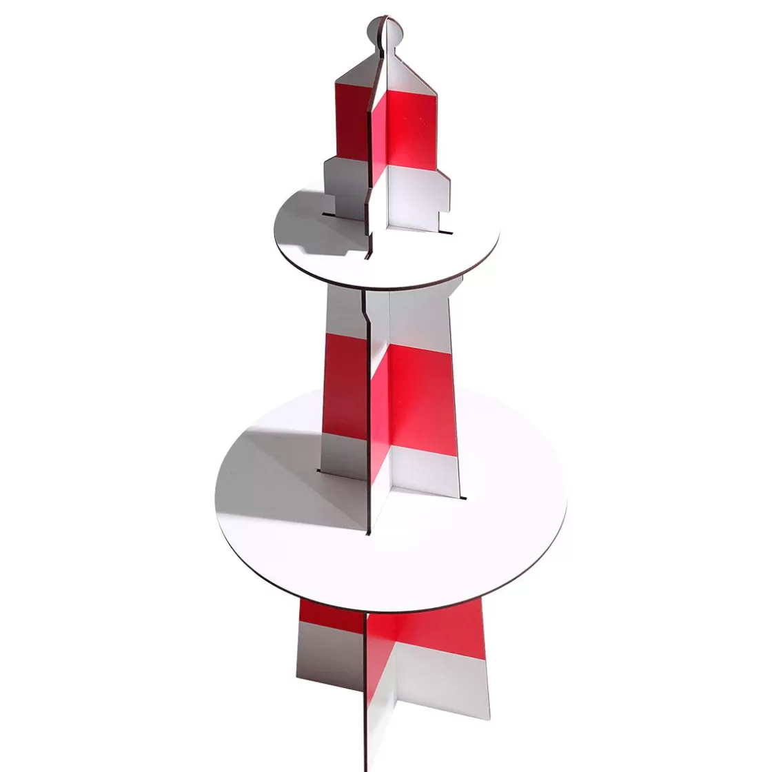 Decoración De Verano>DecoWoerner Faro Decorativo De Madera, Altura 80 Cm rojo