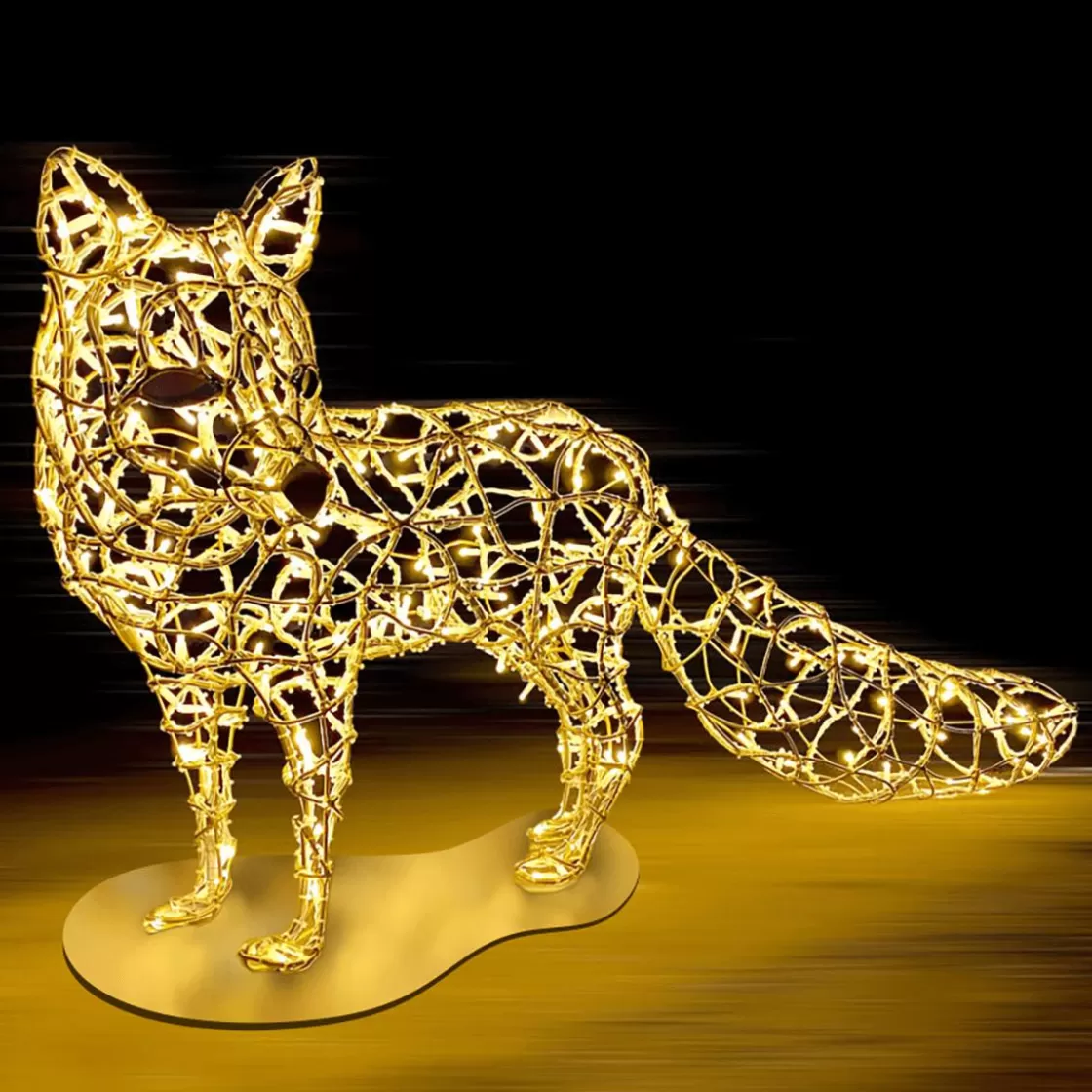 Luz Decorativa>DecoWoerner Figura Zorro XXL Con Luz LED Para Exterior, 145 Cm plata