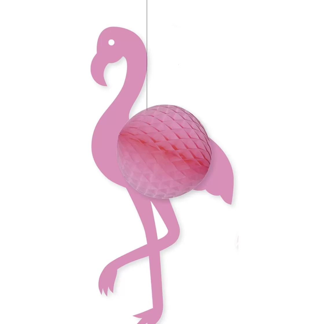Decoración De Animales | Decoración De Verano>DecoWoerner Flamenco De Papel De Nido De Abeja 68 Cm rosa
