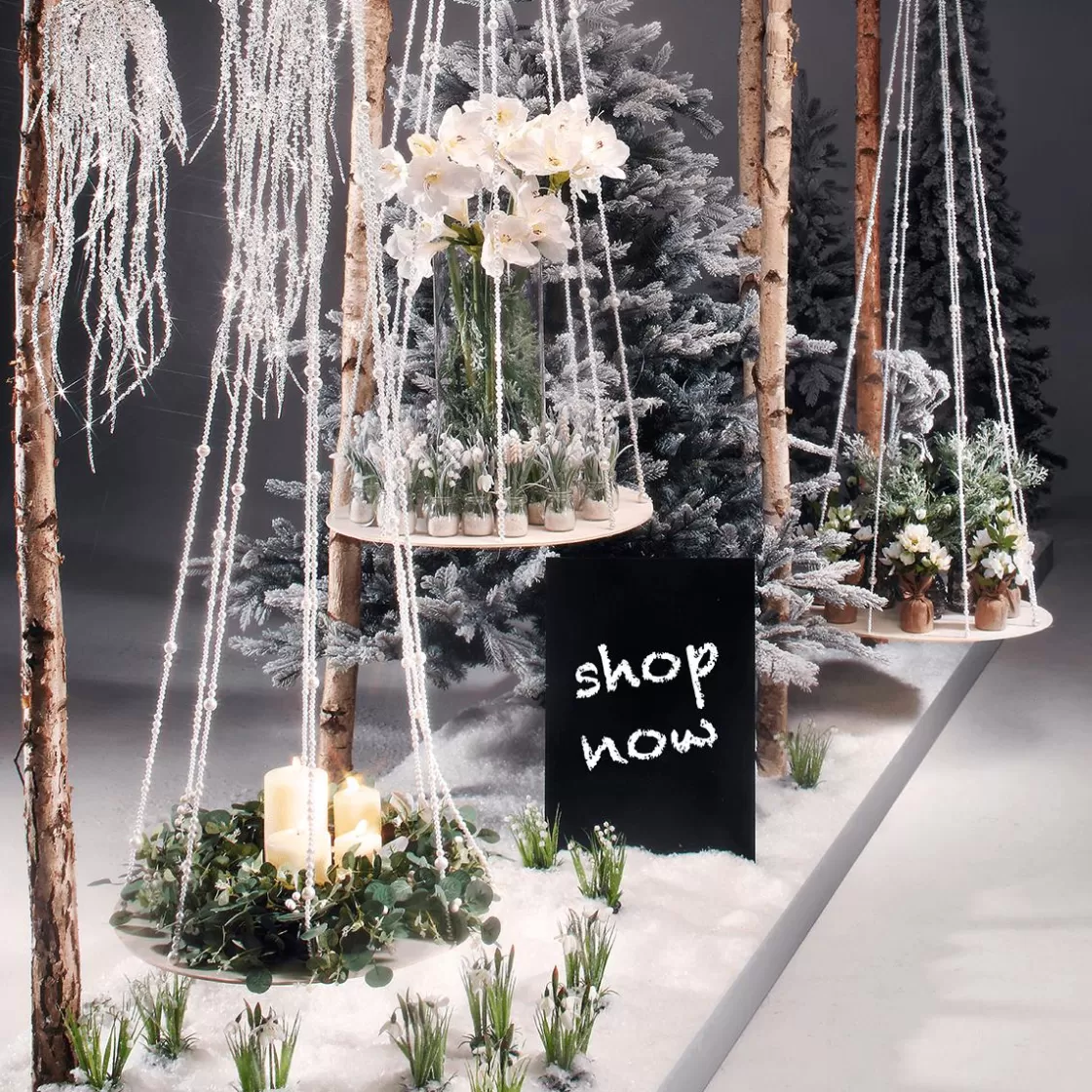 Decoración De Primavera | Flores Artificiales>DecoWoerner Flor Artificial Campanilla De Invierno En Maceta, 20 Cm De Altura blanco
