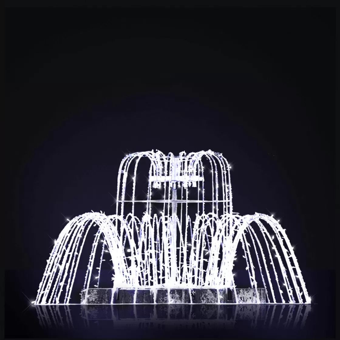 Luz Decorativa | Decoración De Invierno>DecoWoerner Fuente De Luz Fría LED NIAGARA 230 X 290 Cm plata