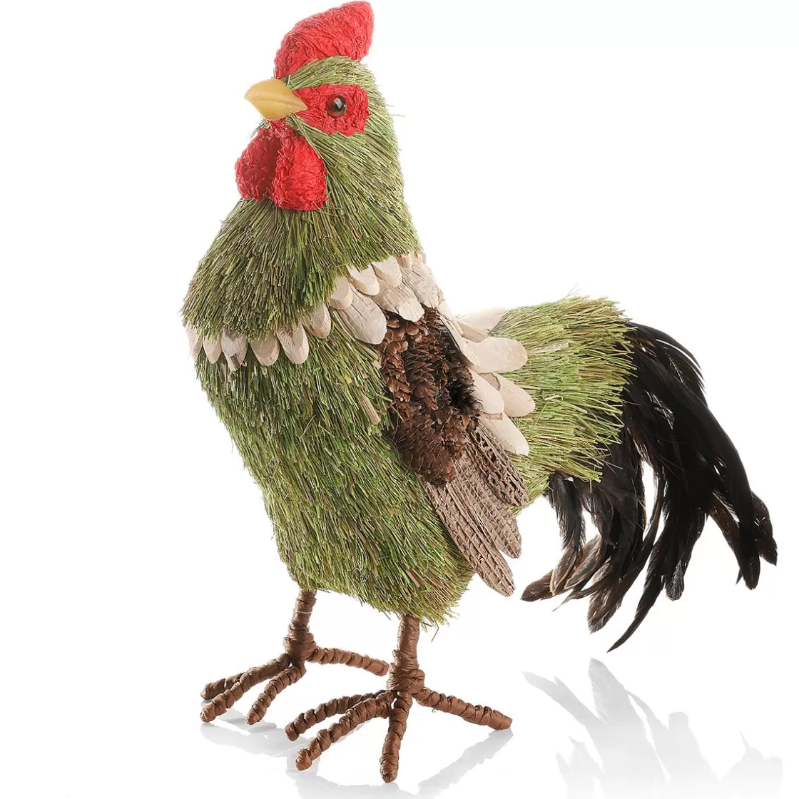 Decoración De Animales | Decoración De Pascua>DecoWoerner Gallo Decorativo De 21 Cm De Altura verde