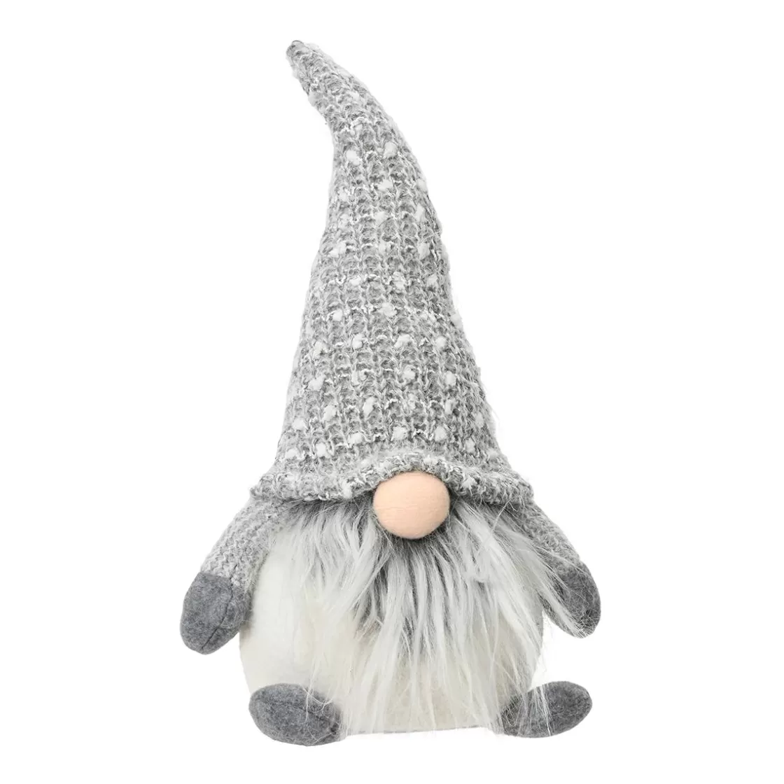Figuras De Navidad>DecoWoerner Gnomo Decorativo De 30 Cm Con Gorro Punteado Gris