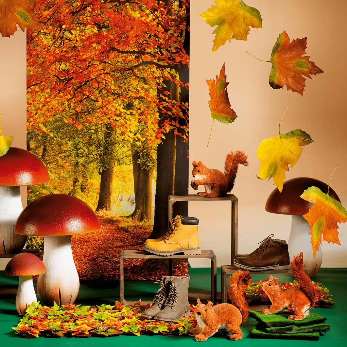 Decoración De Otoño | Hojas>DecoWoerner Hojas De Otoño Decorativas 50 Cm, 4 Pz. multicolor