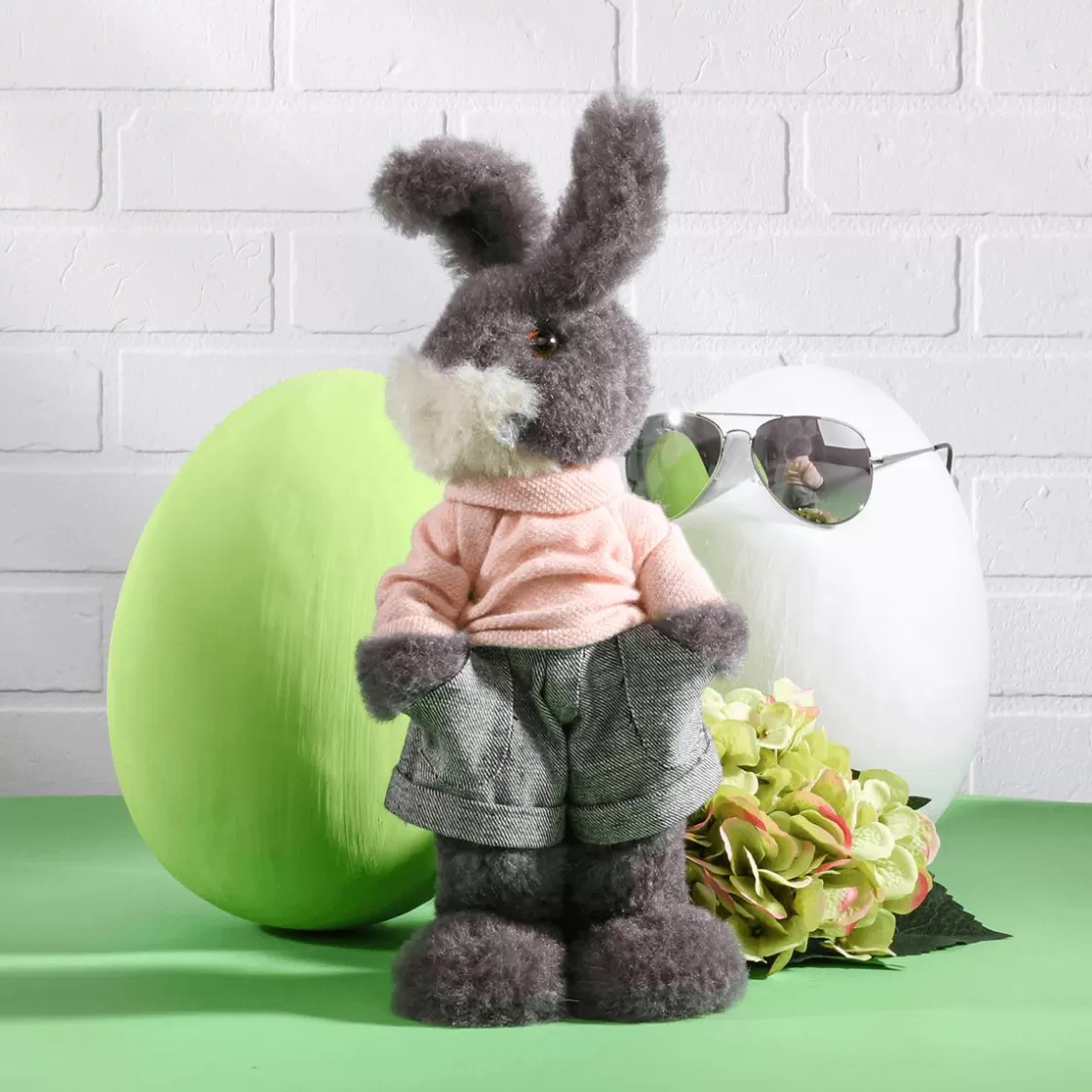 Decoración De Pascua>DecoWoerner Huevo De Pascua Gigante Decorativo, Color Claro, 30 Cm verde