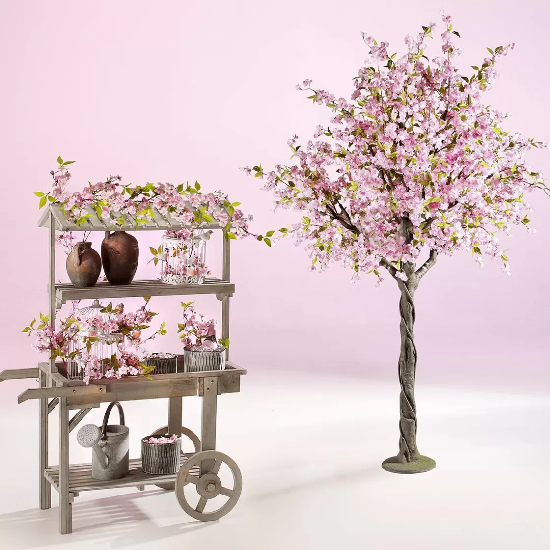 Decoración De Primavera>DecoWoerner Juego De Jaulas Decorativas Para Pájaros 2 Unidades 48x26x23 Cm / 41x21x18 Cm blanco