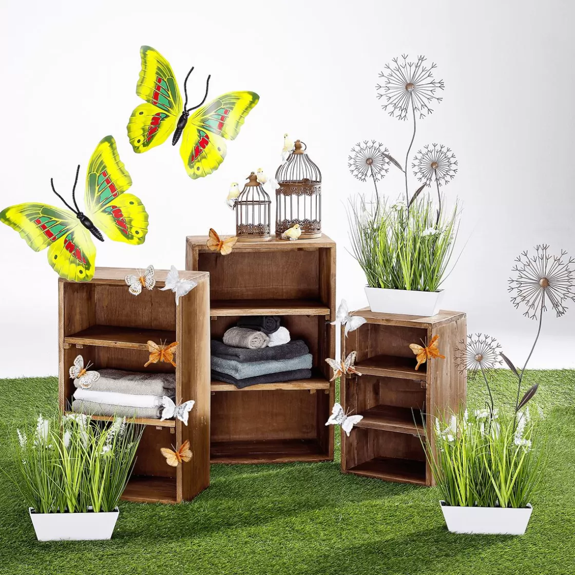 Decoración De Animales | Decoración Temática>DecoWoerner Juego De Mariposas De Plumas De 8 Piezas Blancas Con Clip 8 Cm Ø blanco